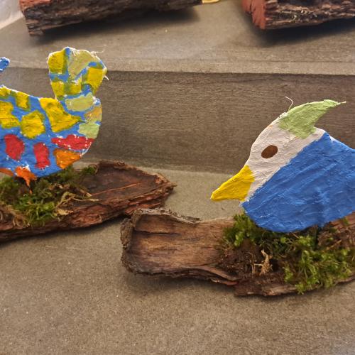 Bastelarbeit - Vogel 