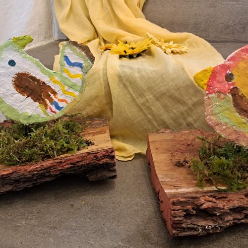Bastelarbeit - Vogel 